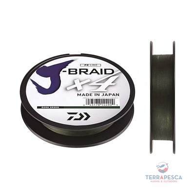 LINEA TRENZADA DAIWA J-BRAID x4 DARK GREEN